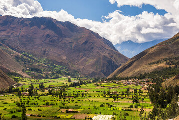 Urubamba Valley at Ollantaytambo, Sacred Valley of the Incas, near Cusco, Peru, South America