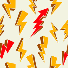 Seamless pattern of thunderbolt , vector illustration