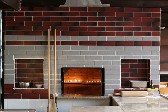 A traditional brick oven for cooking and baking.