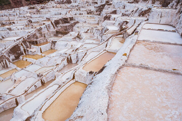 Salt pans (Salinas de Maras), Maras, near Cusco (Cuzco), Peru, South America