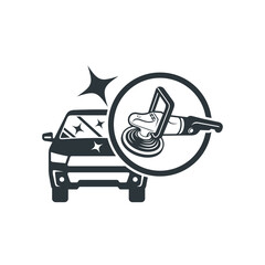 icon of auto detailing service, vector art.