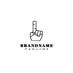 businessman raise hands logo icon design template vector illustration