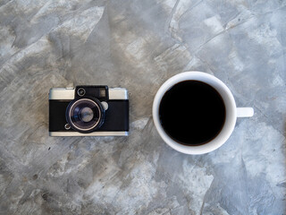 photo above white cup peper hot coffee black Americano without sugar it is popular to drink in...