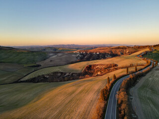 Scenic view of tuscan countryside