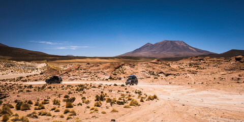 Fototapeta na wymiar Chiguana Desert, part of a 3 day tour across the Altiplano of Bolivia, South America