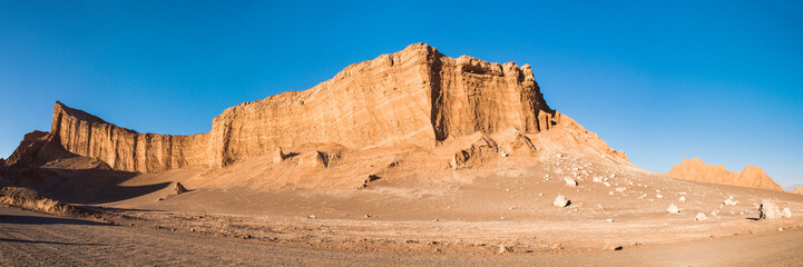 Amphitheatre rock formation at Moon Valley (Valle de la Luna), Atacama Desert, North Chile, South America