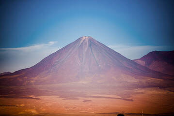 Fototapeta premium Licancabur Volcano (5,920m) sunset, Atacama Desert, North Chile, South America