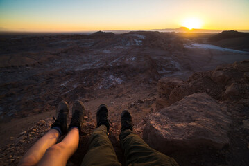 Moon Valley sunset (Valle de la Luna), Atacama Desert, North Chile, South America