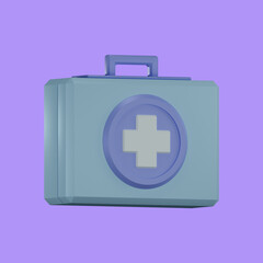 3d rendering of medical kit illustration