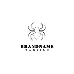 Obraz premium spider logo icon design template black isolated illustration