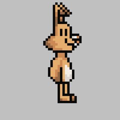 Rabbit pixel art animation