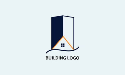 house building logo design, Realty flat apartment modern building logo design.