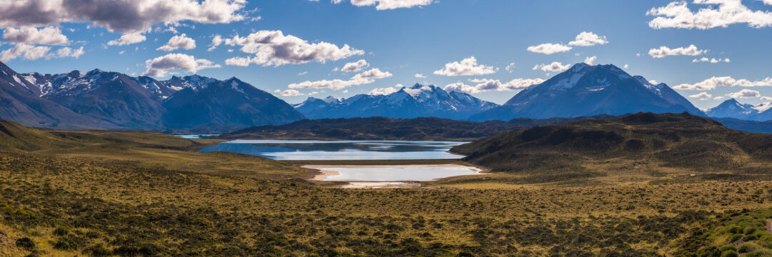 Belgrano Lake (Lago Belgrano) with Andes Mountain Range backdrop, Perito Moreno National Park, Santa Cruz Province, Patagonia, Argentina, South America