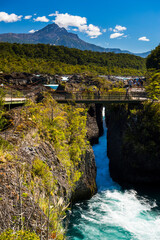 Fototapeta na wymiar Petrohue Falls, Vicente Perez Rosales National Park, Chilean Lake District, Chile, South America