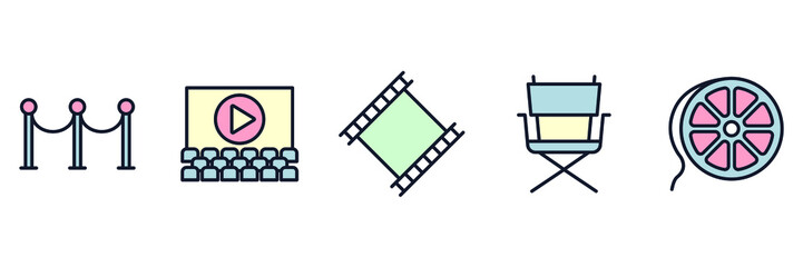 Entertainment elements set icon symbol template for graphic and web design collection logo vector illustration