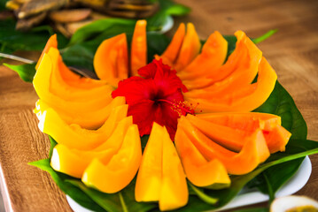 Papaya on the Raro Mountain Safari Tours, a 4WD tour of Rarotonga, Cook Islands