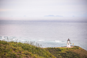 Fototapeta na wymiar Cape Reinga Lighthouse (Te Rerenga Wairua Lighthouse), Aupouri Peninsula, Northland, New Zealand