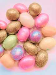 beautiful multicolored nut candy in chocolate colored glaze. aesthetic photos, fashionable colors....