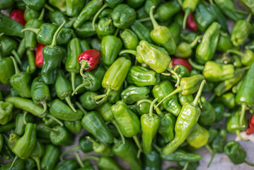 Green Chillies at Ywama Village Market, Inle Lake, Shan State, Myanmar (Burma)