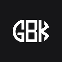 GBK letter logo design on black background. GBK creative initials letter logo concept. GBK letter design.
