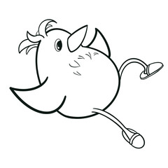Seagull bird lies outline coloring book isolated set 1/6