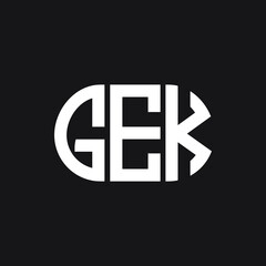 GEK letter logo design on black background. GEK creative initials letter logo concept. GEK letter design.
