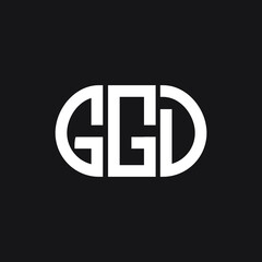 GGD letter logo design on black background. GGD creative initials letter logo concept. GGD letter design.