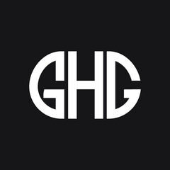 GHJ letter logo design on black background. GHJ creative initials letter logo concept. GHJ letter design.