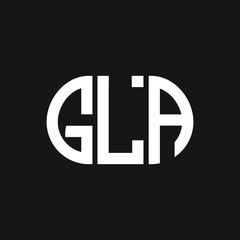 GLA letter logo design on black background. GLA creative initials letter logo concept. GLA letter design.