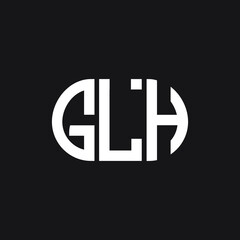GLH letter logo design on black background. GLH creative initials letter logo concept. GLH letter design.