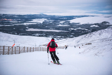 Skiing at CairnGorm Mountain, Aviemore, Cairngorms National Park, Scotland, United Kingdom, Europe