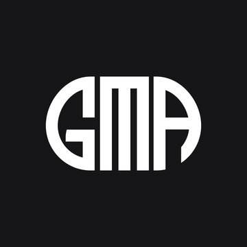 GMA letter logo design on black background. GMA creative initials letter logo concept. GMA letter design.
