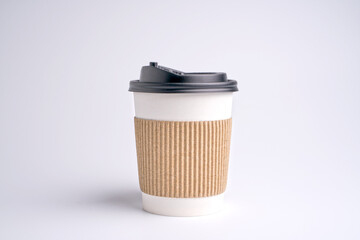 paper coffee cup on white background.isolated coffee cup