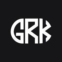 GRK letter logo design on black background. GRK creative initials letter logo concept. GRK letter design.
