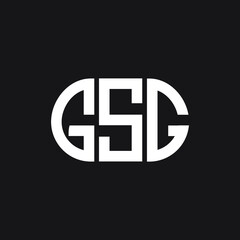 GSG letter logo design on black background. GSG creative initials letter logo concept. GSG letter design.
