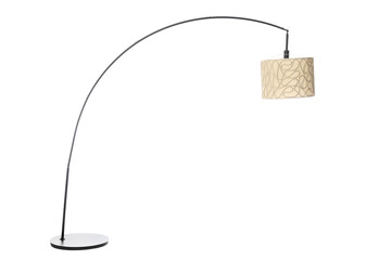 Stylish standing lamp on white background
