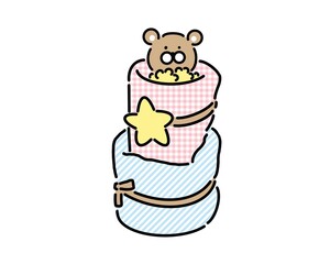 出産祝いのオムツケーキ