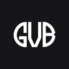 GVB letter logo design on black background. GVB creative initials letter logo concept. GVB letter design.
