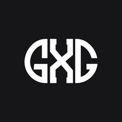 GXG letter logo design on black background. GXG creative initials letter logo concept. GXG letter design.