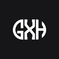 GXH letter logo design on black background. GXH creative initials letter logo concept. GXH letter design.
