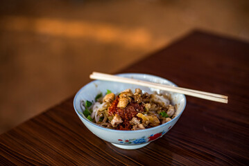 Traditional noodles, Pindaya, Shan State, Myanmar (Burma)