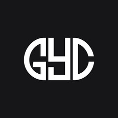 GYC letter logo design on black background. GYC creative initials letter logo concept. GYC letter design.