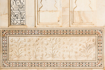 Pietra dura jali inlay, Taj Mahal, Agra, Uttar Pradesh, India