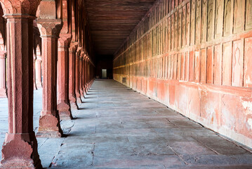 Great gate (Darwaza-i rauza), the main extrance to the Taj Mahal, Agra, Uttar Pradesh, India
