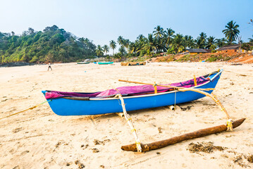 Fishing boat, Talpona Beach, South Goa, India