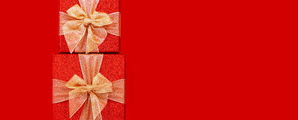14 February gift banner with copy space.