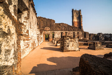 Ruins of St. Augustine Convent, UNESCO World Heritage Site in Old Goa, Goa, India
