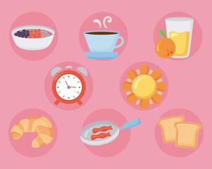 eight good morning icons