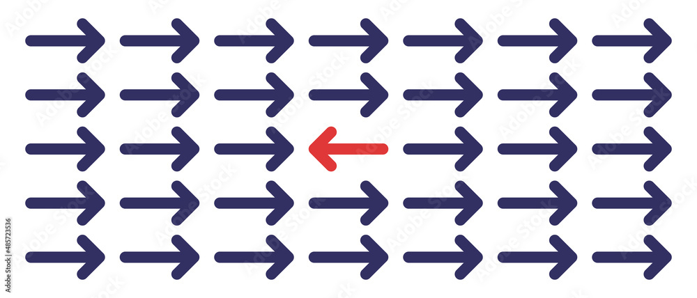 Poster arrow icon design collection. opposite arrow. direction symbol vector illustration.
