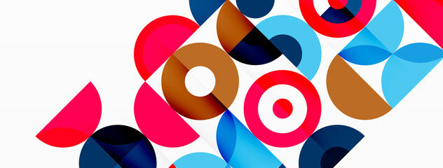 Colorful circle abstract background. Template for wallpaper, banner, presentation, background